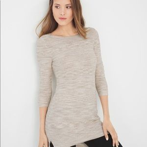 WHBM Spacedye tunic, size XS, tan and gold